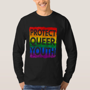 Distressed Vintage Protect Queer Youth Lgbt Pride  T-Shirt