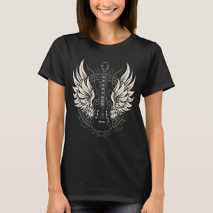 Distressed Vintage Retro 80s Rock & Roll Music Gui T-Shirt
