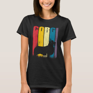 Distressed Vintage Retro Corgi Dog Pet Puppy T-Shirt