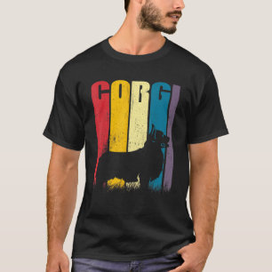 Distressed Vintage Retro Corgi Dog Pet Puppy T-Shirt