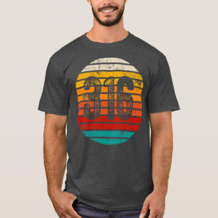 Distressed Vintage Sunset 316 Area Code T-Shirt