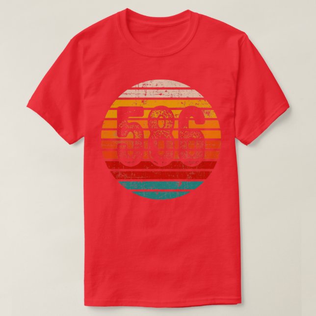 Distressed Vintage Sunset 586 Area Code T-Shirt (Design Front)
