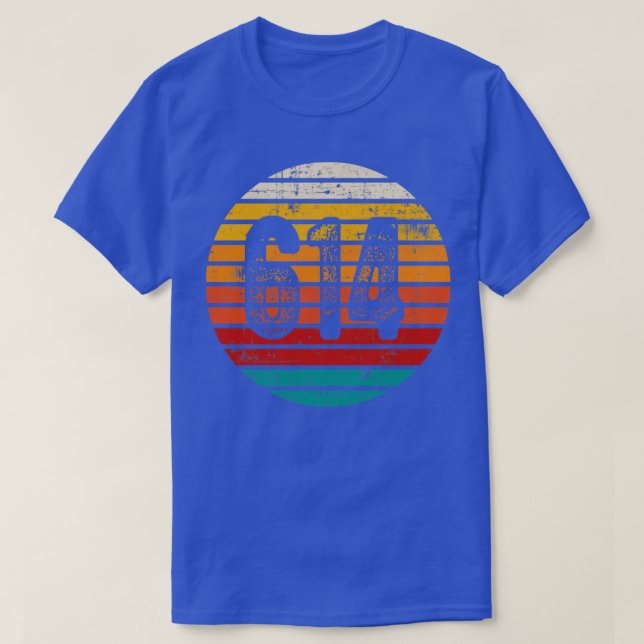 Distressed Vintage Sunset 614 Area Code T-Shirt (Design Front)