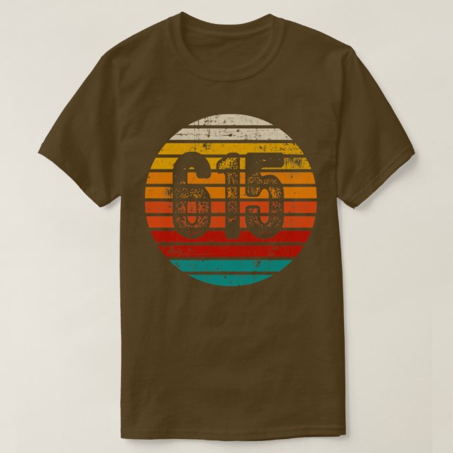 Distressed Vintage Sunset 615 Area Code T-Shirt (Design Front)