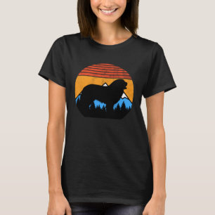 Distressed Vintage Sunset Happy Bernese Mountain D T-Shirt