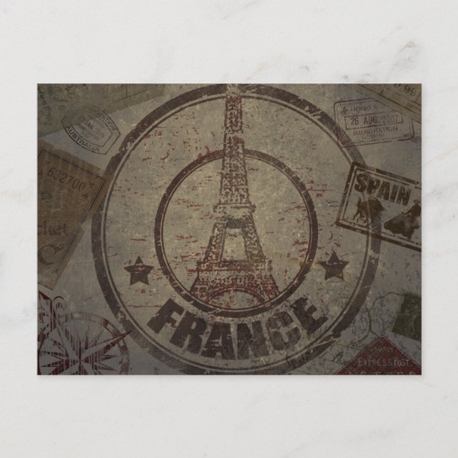 Distressed Vintage Travel Postcard (Front)