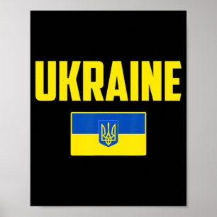 Distressed Vintage Ukraine Flag Ukrainian Ukraine Poster