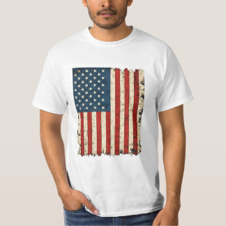 Distressed Vintage USA Flag  T-Shirt