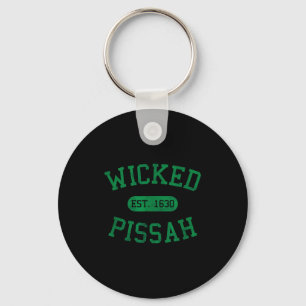 Distressed Vintage Wicked Ah Boston Ma Gag Bostoni Key Ring