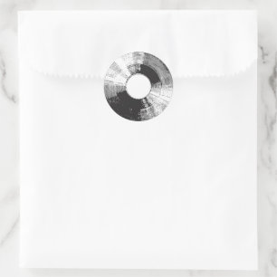 Distressed Vinyl Record Classic Round Sticker