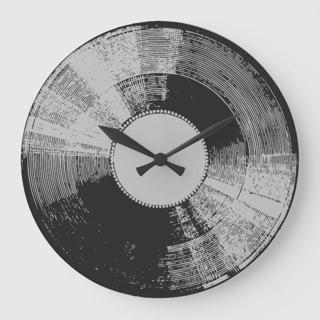 Distressed Vinyl Record Clock (Front)