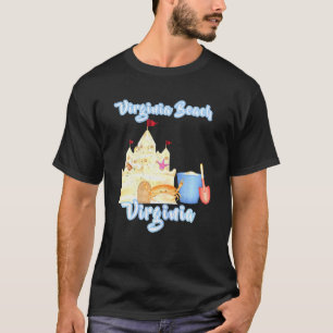 Distressed Virginia Beach Summer Vacation Sand Cas T-Shirt