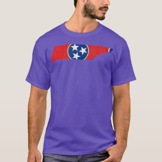 Distressed Volunteer State Tennessee Flag Map  T-Shirt