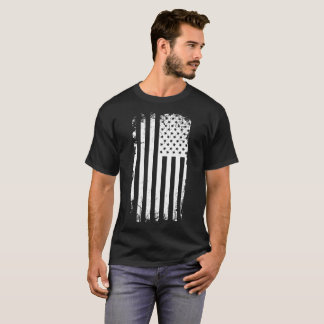 Distressed White American Flag T-Shirt