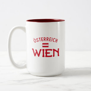Distressed Wien Osterreich (Vienna Austria) Two-Tone Coffee Mug