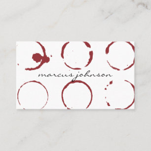 Distressed Wine Glass Stains Business Card