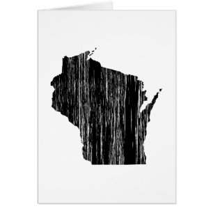 Distressed Wisconsin State Outline