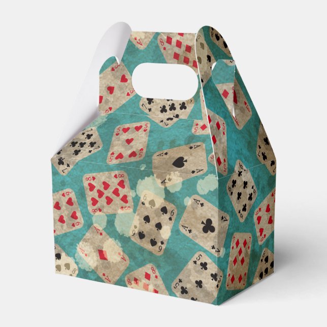 Distressed Wonderland Alice Pattern Favour Box (Front Side)