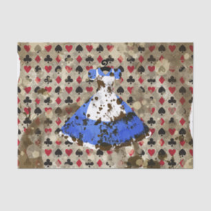 Distressed Wonderland Alice Pattern Tissue Paper