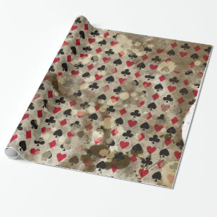 Distressed Wonderland Alice Pattern Wrapping Paper