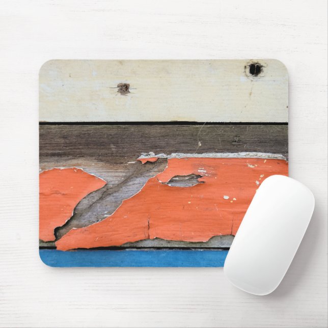 Distressed Wood Mouse Mat (With Mouse)