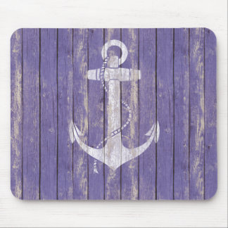 Distressed Wood with Anchor Mouse Mat