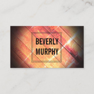 Distressed Wood with Embellishment and Vignette Business Card