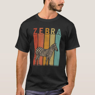Distressed Zebra   Men Women Kid Cute Zebra Retro T-Shirt