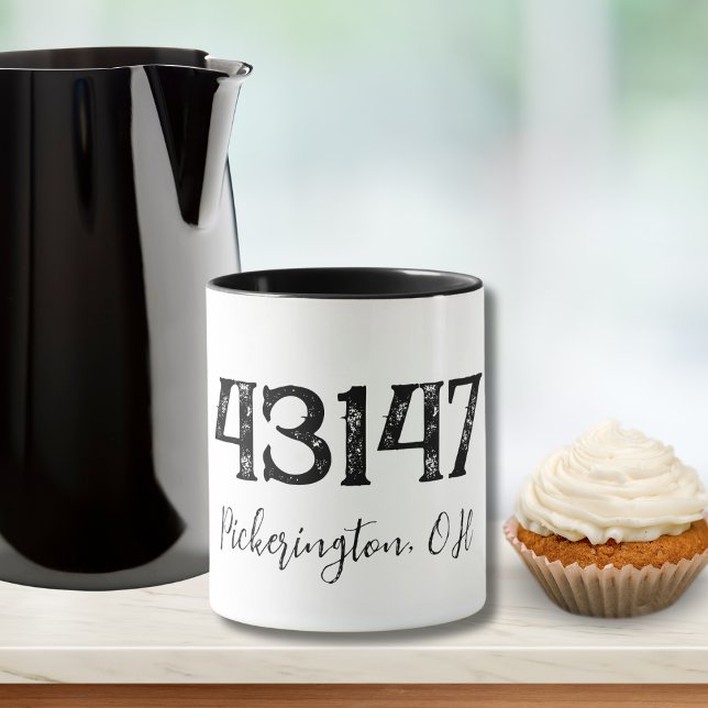 Distressed Zip Code Mug (Creator Uploaded)