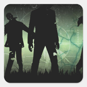Distressed Zombie Apocalypse Stickers