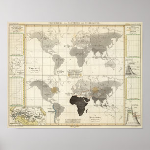 Distribution of rodents and animals poster