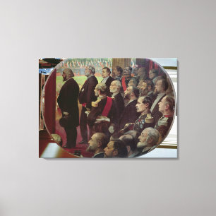 Distribution of the Flags, 14th July 1880 Canvas Print