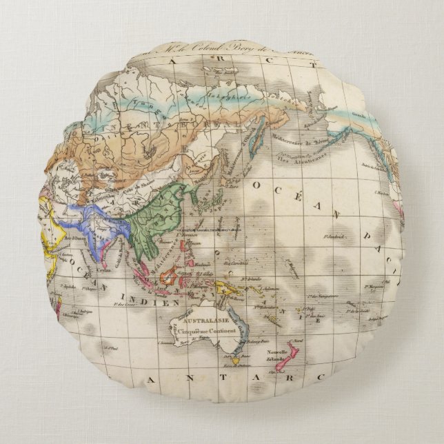 Distribution primitive du genre humain round cushion (Front)