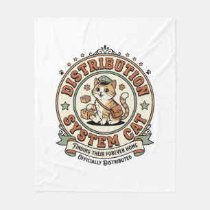 Distribution System Cat Distribution System Cat Vi Fleece Blanket