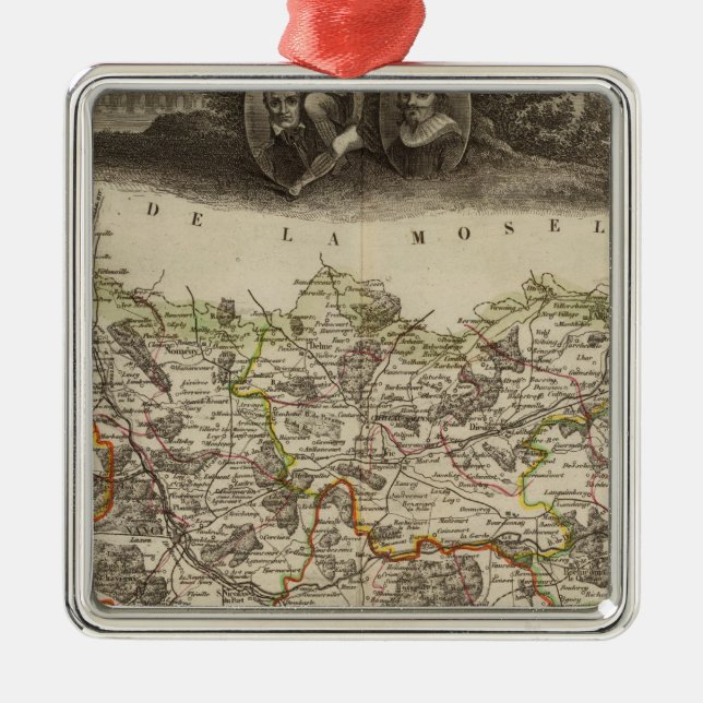 District boundaries metal tree decoration (Front)