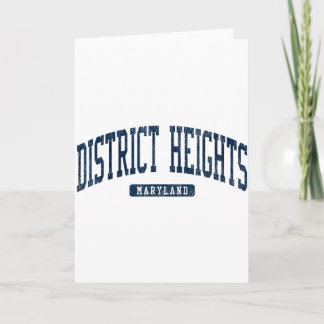 District Heights Maryland Md College University St Card