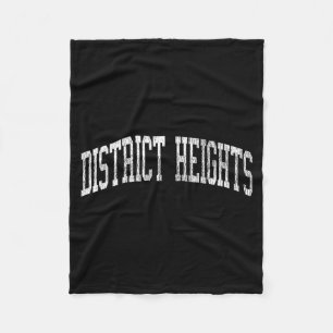 District Heights Maryland Md Vintage Athletic Spor Fleece Blanket