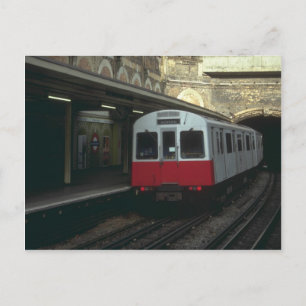 District" line tube train westbound postcard