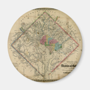 District of Columbia Civil War Era Map Magnet