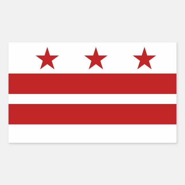 District of Columbia Flag Rectangular Sticker (Front)