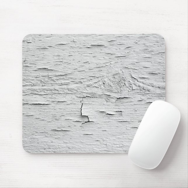 Distrssed Paint On Wood Texture Mouse Mat (With Mouse)