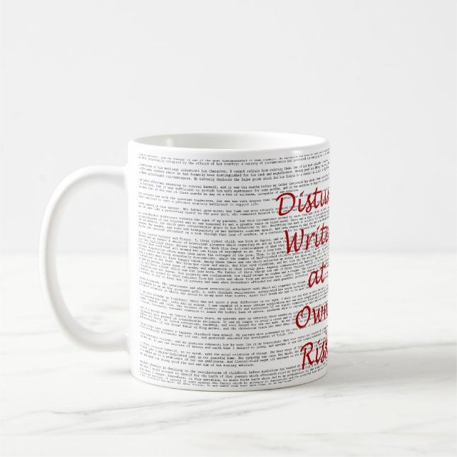 Disturb Writer at Own Risk mug (Left)