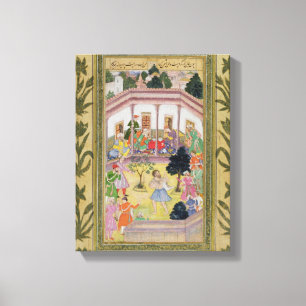 Disturbance by a madman at a social gathering, fro canvas print