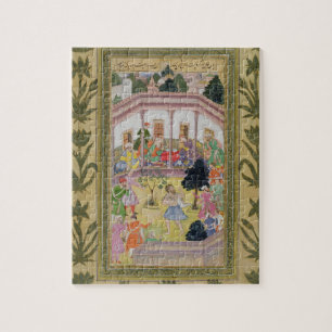 Disturbance by a madman at a social gathering, fro jigsaw puzzle