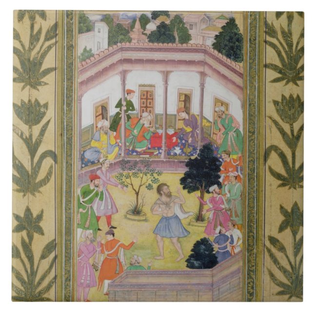 Disturbance by a madman at a social gathering, fro tile (Front)