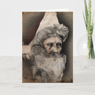 Disturbing Creepy Santa Face Christmas Card