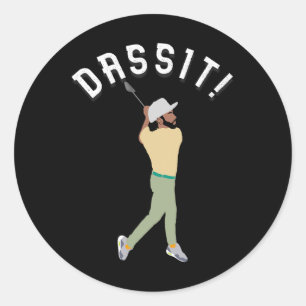 Dit! Funny Golfing Manolo Funny Golf Gift For Golf Classic Round Sticker