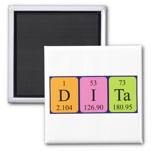 Dita periodic table name magnet (Front)