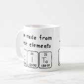 Dita periodic table name mug (Front Left)