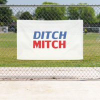 Ditch Mitch red white blue modern typography funny